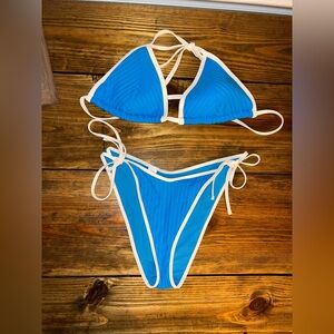 XL/XXL Aerie Cheekiest Blue String Bikini